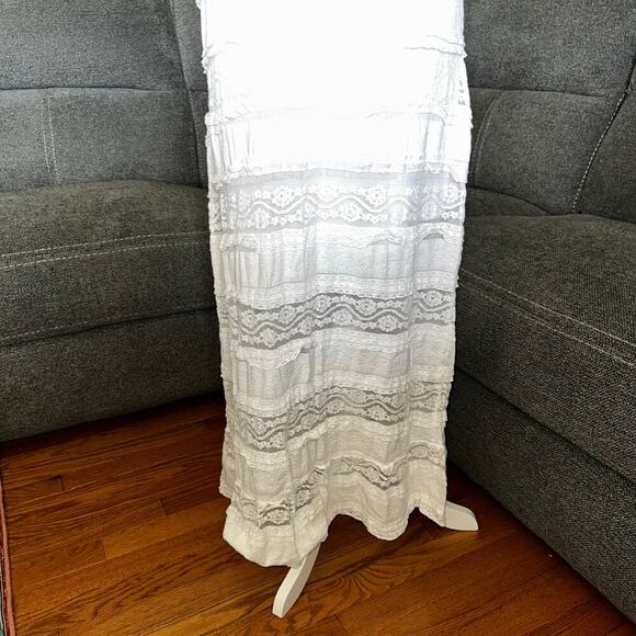 Y2k  blanc du nil white maxi lace skirt - Picture 7 of 7